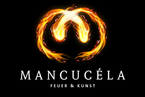 Mancucéla Feuershow - Feuertänzerin, Showkünstler · Kinder Wangen, Logo