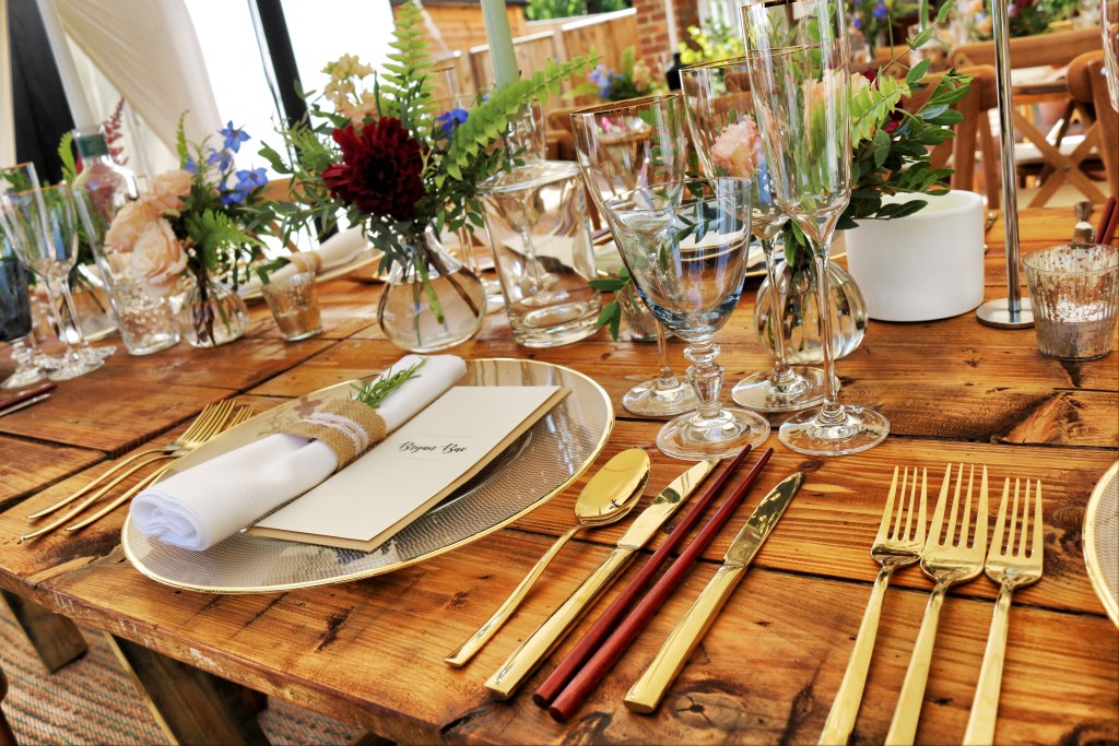 Tischdekoration Hochzeitstafel