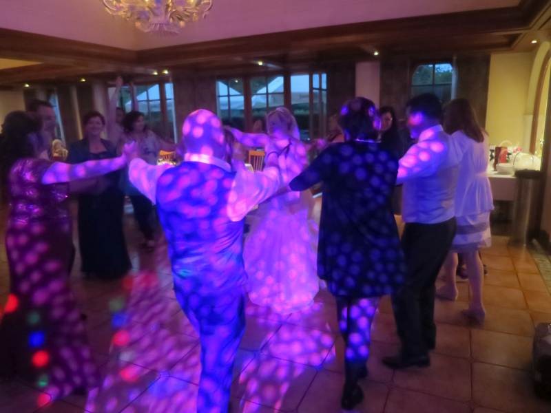 Lichtshow auf Hochzeitsfeier