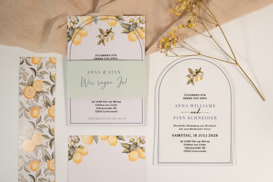 Mediterrane Hochzeitspapeterie Bild 1